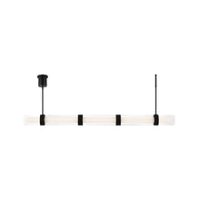 Load image into Gallery viewer, Wit LED Linear Suspension Light in 5-Glass/Black.