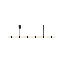 Load image into Gallery viewer, Wit LED Linear Suspension Light in 7-Glass/Black.