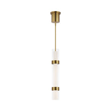 Load image into Gallery viewer, Wit LED Pendant Light in Brass and White.