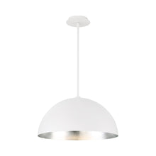 Load image into Gallery viewer, Yolo LED Pendant Light in Small/Silver Leaf/White.