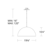 Load image into Gallery viewer, Yolo LED Pendant Light - line drawing.