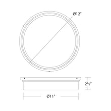 Load image into Gallery viewer, York LED Ceiling/Wall Light - line drawing.