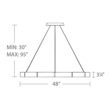 Load image into Gallery viewer, Zelda LED Chandelier - line drawing.