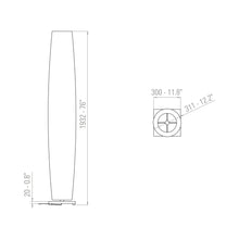 Load image into Gallery viewer, Colonne LED Floor Lamp - line drawing.
