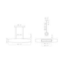 Load image into Gallery viewer, Colonne LED Pendant Light - line drawing.
