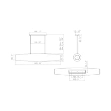 Load image into Gallery viewer, Colonne LED Pendant Light - line drawing.
