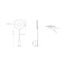 Load image into Gallery viewer, Iris LED Floor Lamp - line drawing.
