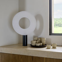 Load image into Gallery viewer, Iris LED Table Lamp in living room.
