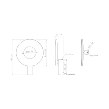 Load image into Gallery viewer, Iris LED Table Lamp - line drawing.
