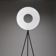 Load image into Gallery viewer, Iris LED Tripod Floor Lamp in Detail.
