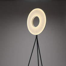 Load image into Gallery viewer, Iris LED Tripod Floor Lamp in Detail.
