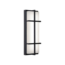 Load image into Gallery viewer, August Outdoor LED Wall Light in Black (Medium).
