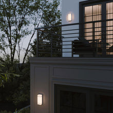 Load image into Gallery viewer, August Outdoor LED Wall Light in Outside Area.
