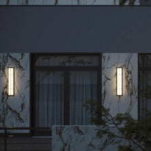 Load image into Gallery viewer, August Outdoor LED Wall Light in Outside Area.
