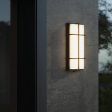 Load image into Gallery viewer, August Outdoor LED Wall Light in Outside Area.
