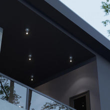 Load image into Gallery viewer, Beverly Outdoor LED Flush Mount Ceiling Light in Outside Area.
