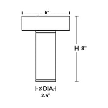 Load image into Gallery viewer, Beverly Outdoor LED Flush Mount Ceiling Light - line drawing.
