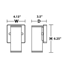 Load image into Gallery viewer, Beverly Outdoor LED Wall Light - line drawing.
