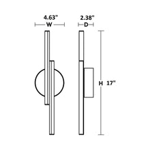 Load image into Gallery viewer, Ella LED Wall Light - line drawing.

