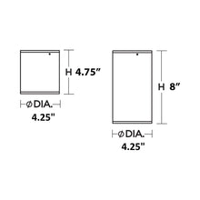 Load image into Gallery viewer, Everly Outdoor LED Flush Mount Ceiling Light - line drawing.
