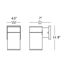 Load image into Gallery viewer, Everly Outdoor LED Wall Light - line drawing.
