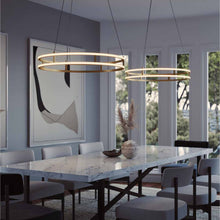 Load image into Gallery viewer, Gemini LED Pendant Light in dinning room.
