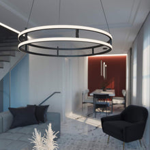 Load image into Gallery viewer, Gemini LED Pendant Light in living room.
