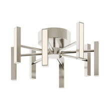 Load image into Gallery viewer, Indra LED Semi Flush Mount Ceiling Light in Satin Nickel.
