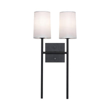 Load image into Gallery viewer, Rose Wall Light in Black (2-Light).
