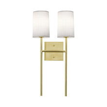 Load image into Gallery viewer, Rose Wall Light in Satin Brass (2-Light).
