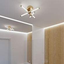 Load image into Gallery viewer, Rusnak LED Semi Flush Mount Ceiling Light in bathroom.
