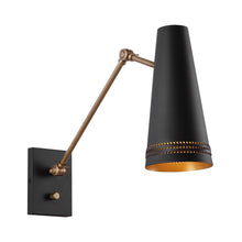 Load image into Gallery viewer, Brickell Wall Light in Matte Black.
