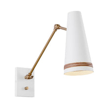 Load image into Gallery viewer, Brickell Wall Light in Matte White.
