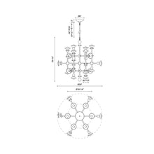Load image into Gallery viewer, Cadence Chandelier - line drawing.
