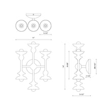 Load image into Gallery viewer, Cadence Wall Light - line drawing.

