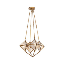Load image into Gallery viewer, Cairo Chandelier in Vintage Brass (4-Light).
