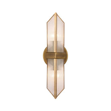Load image into Gallery viewer, Cairo Vanity Wall Light in Vintage Brass (2-Light).
