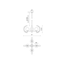 Load image into Gallery viewer, Celeste Chandelier - line drawing.
