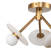 Load image into Gallery viewer, Dahlia LED Semi Flush Mount Ceiling Light in Detail.
