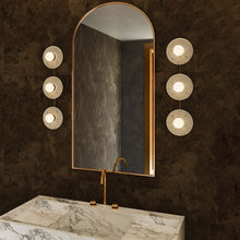 Load image into Gallery viewer, Dahlia LED Wall Light in bathroom.

