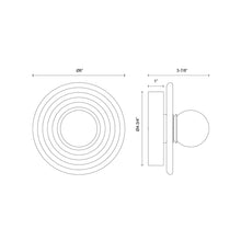 Load image into Gallery viewer, Dahlia LED Wall Light - line drawing.
