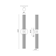 Load image into Gallery viewer, Edwin LED Wall Light - line drawing.
