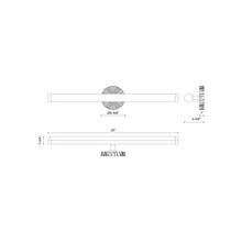 Load image into Gallery viewer, Kensington LED Vanity Wall Light - line drawing.
