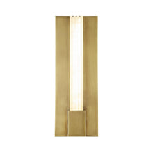 Load image into Gallery viewer, Kismet LED Vanity Wall Light in Vintage Brass (14-Inch).
