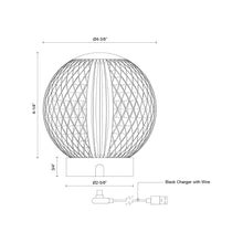 Load image into Gallery viewer, Marni LED Portable Table Lamp - line drawing.
