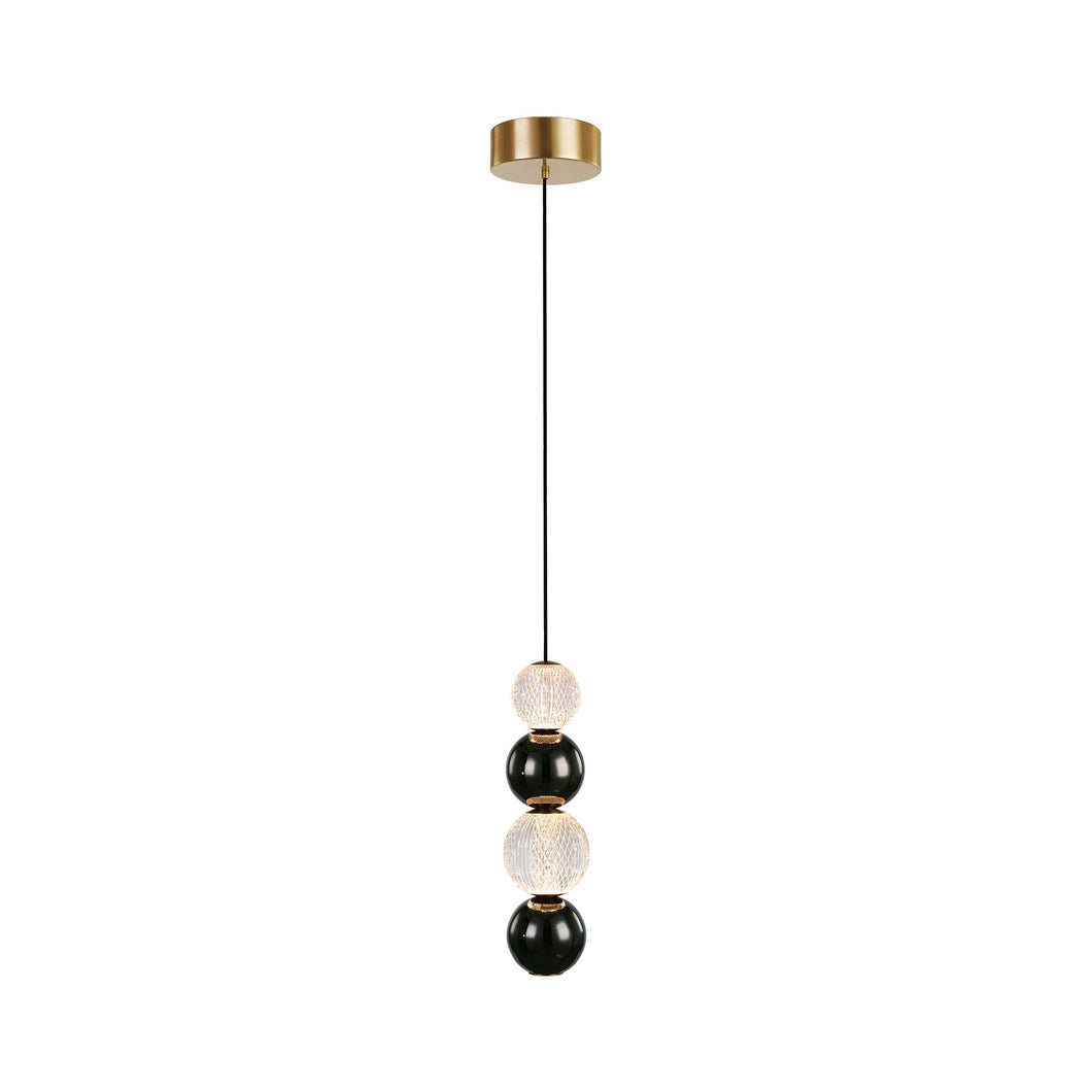 Onyx LED Pendant Light in Natural Brass.