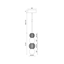 Load image into Gallery viewer, Onyx LED Pendant Light - line drawing.
