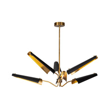 Load image into Gallery viewer, Osorio LED Chandelier in Matte Black (6-Light).
