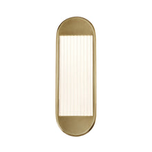 Load image into Gallery viewer, Palais LED Vanity Wall Light in Vintage Brass (16.63-Inch).
