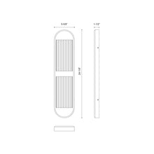 Load image into Gallery viewer, Palais LED Vanity Wall Light - line drawing.
